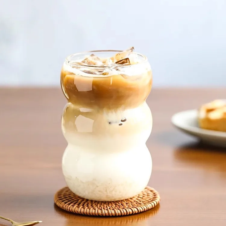 12oz 18oz Handmade Glassware Spiral Shaped Drinking Glasses For Water Soda Tea