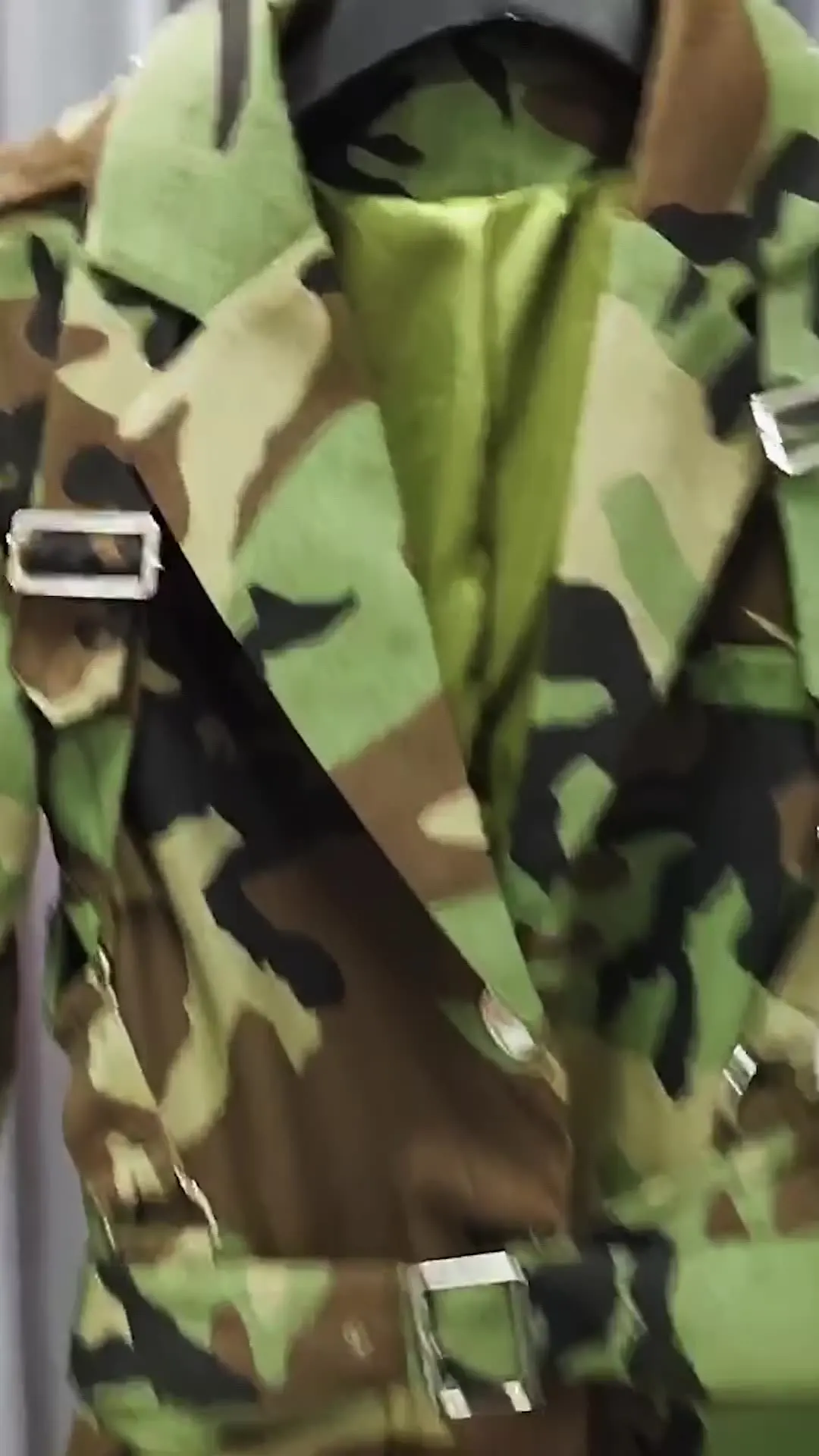 2024 Fashion V-neck Long Sleeve Belt Print blazer lapel coat