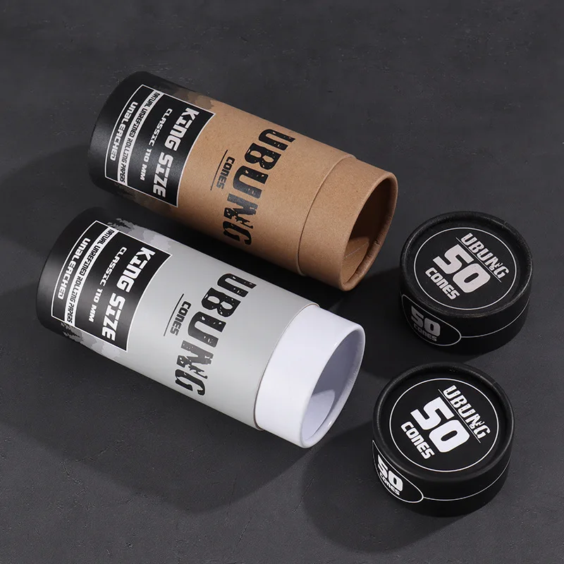 Custom Size Biodegradable Compostable Round Cardboard Gift Box Grade Paper Tube Cylinder Kraft Packaging Box For Food Tea Coffee