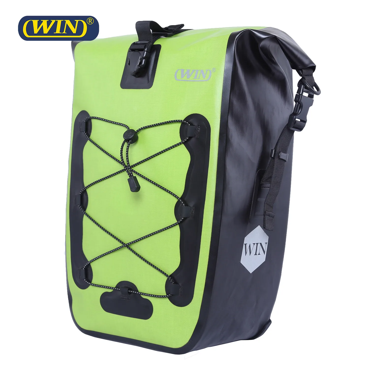 600D PVC Free Reflective Waterproof Bike Side Bag Pannier Bicycle Bag