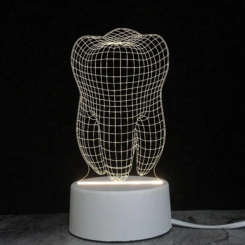 Home Decor Wholesale Custom Acrylic Team Logo Base USB Touch + Remote LED Night Light 3D Illusion Table Lamp Gift lights