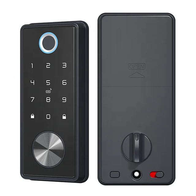 TUYA Aluminium Alloy Fingerprint Door Lock Touch Screen Digital Keypad / App / Card Smart Door Lock