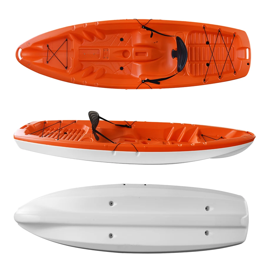 China Wholesale OEM/ODM HDPE Blow Molded Plastic Boat Single One Person Sit On Top Fishing Kayak For Sale