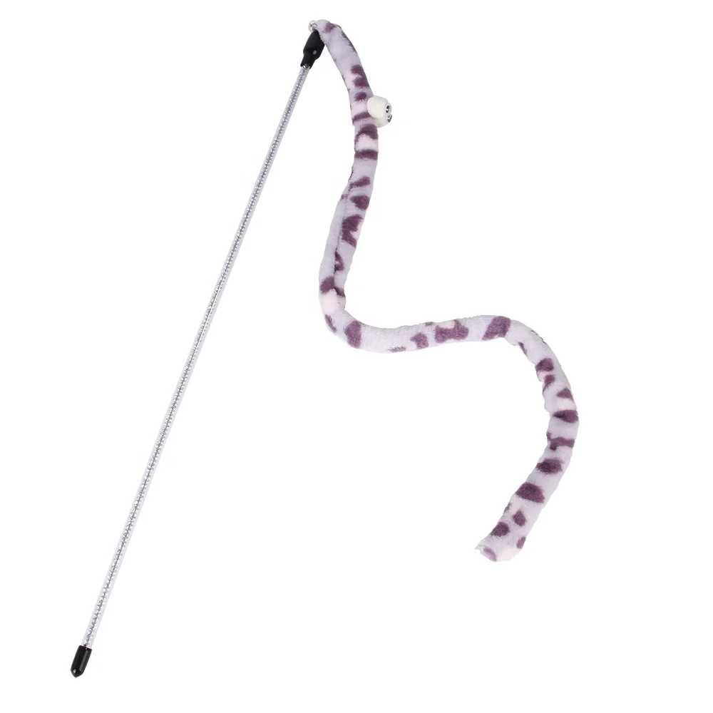 2022 new products pet cat teaser stick toy interactive cat teasing sticks toy Long bell cat interactive toy