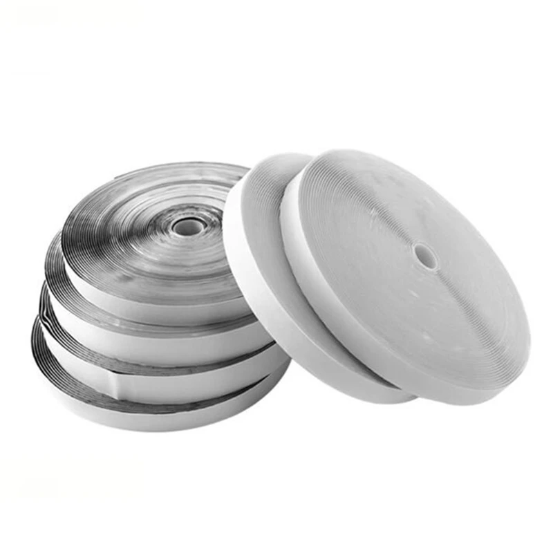 
20MMX5 meters 50% nylon 50% polyester self adhesive hook and loop with strong rubber glue for amazon selling 