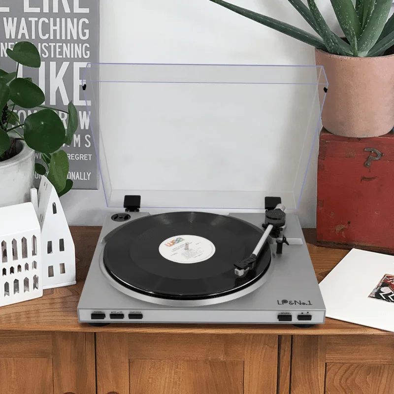 High Glossy Wireless Vinyl Record  LP Player  BT Belt-Drive Turntable with AT-3600L Magnetic Cartridge