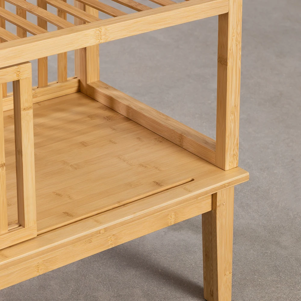 OEM ODM Movable Portable Bamboo Clothes Rack with Storage Shelf Outdoor Portable Clothes Drying Rack Flexible