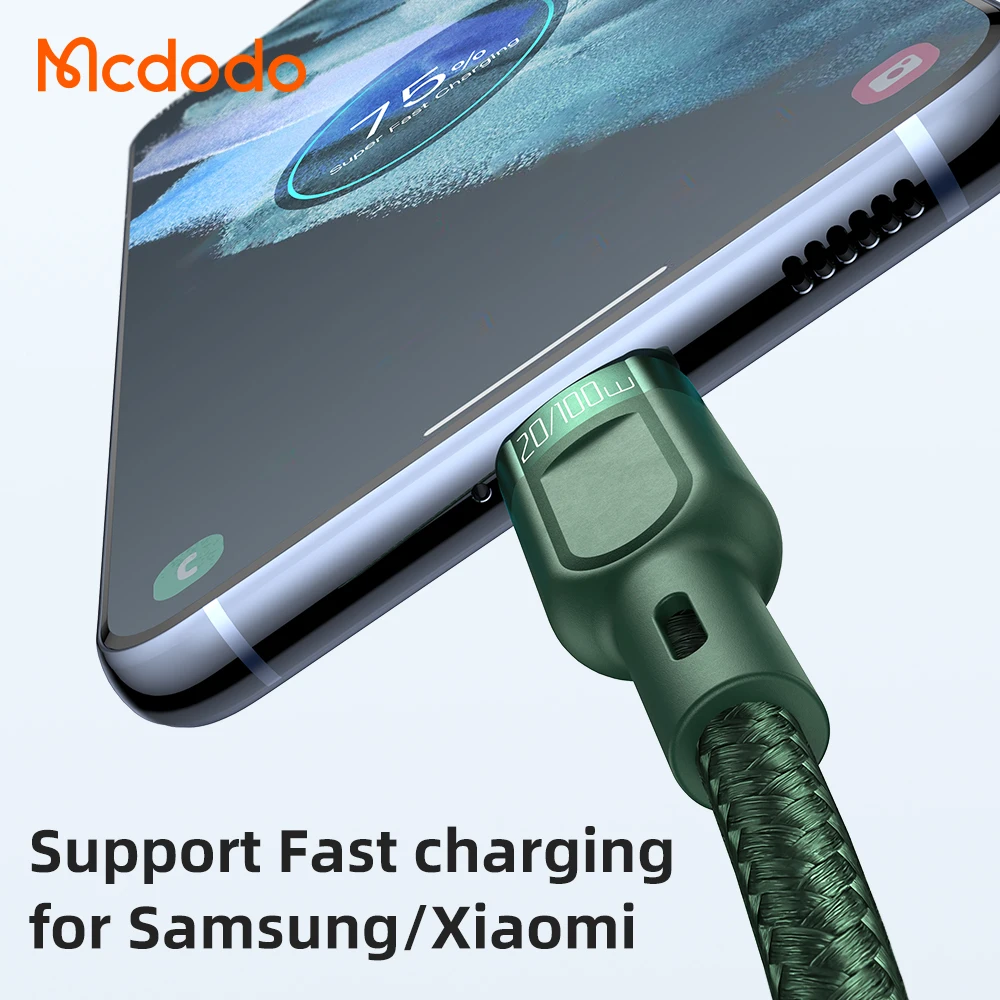 Green 2in1 High Quality Usb c to Dual Type 100W Fast Charge With E-Mark Chip Smart Laptop Cable 2 in