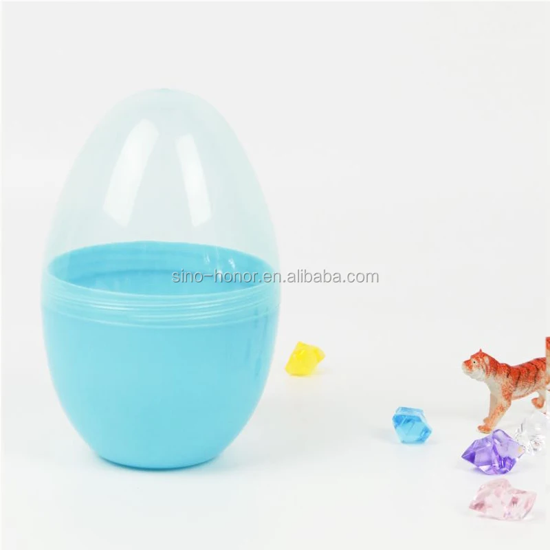 two-part chocolate/candy clear plastic easter egg