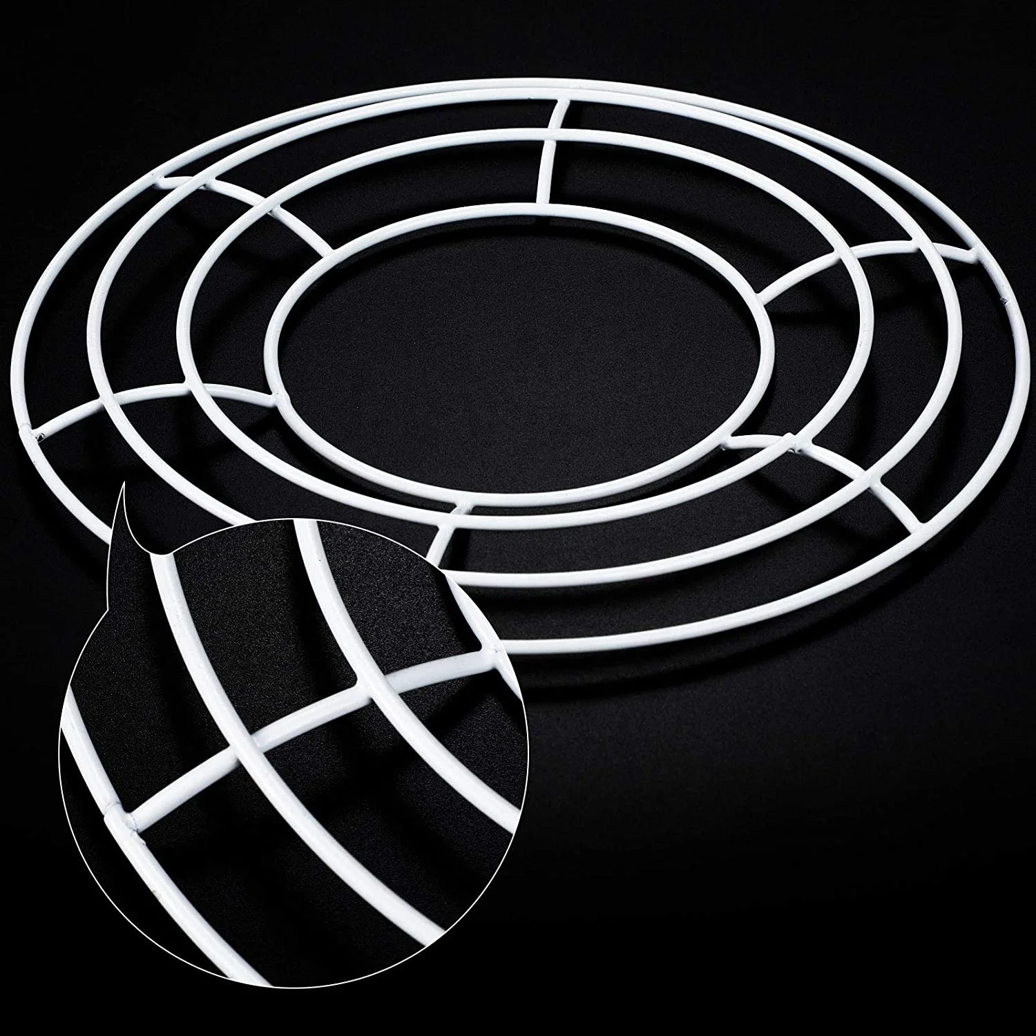 Wholesale Steel wreath frame form round 16 inch large metal wreath frame for christmas door hanging decoration