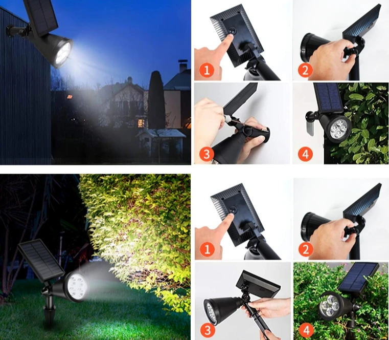 Solar Spot Lights Outdoor Garden Spot Light For Outdoor Led Lights