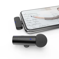 Fifine M6 long range 2.4ghz wireless lavalier microphone clip microphone receiver lapel microphone for mobile phone