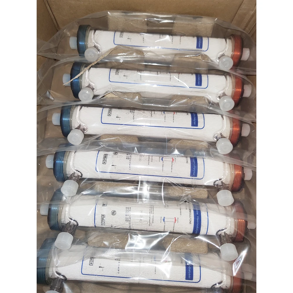 
Disposable hemodialysis dialyzer 1.4/1.6/1.8/2.0 low flux hemodialyzer or dialyser with dialysis membrane 