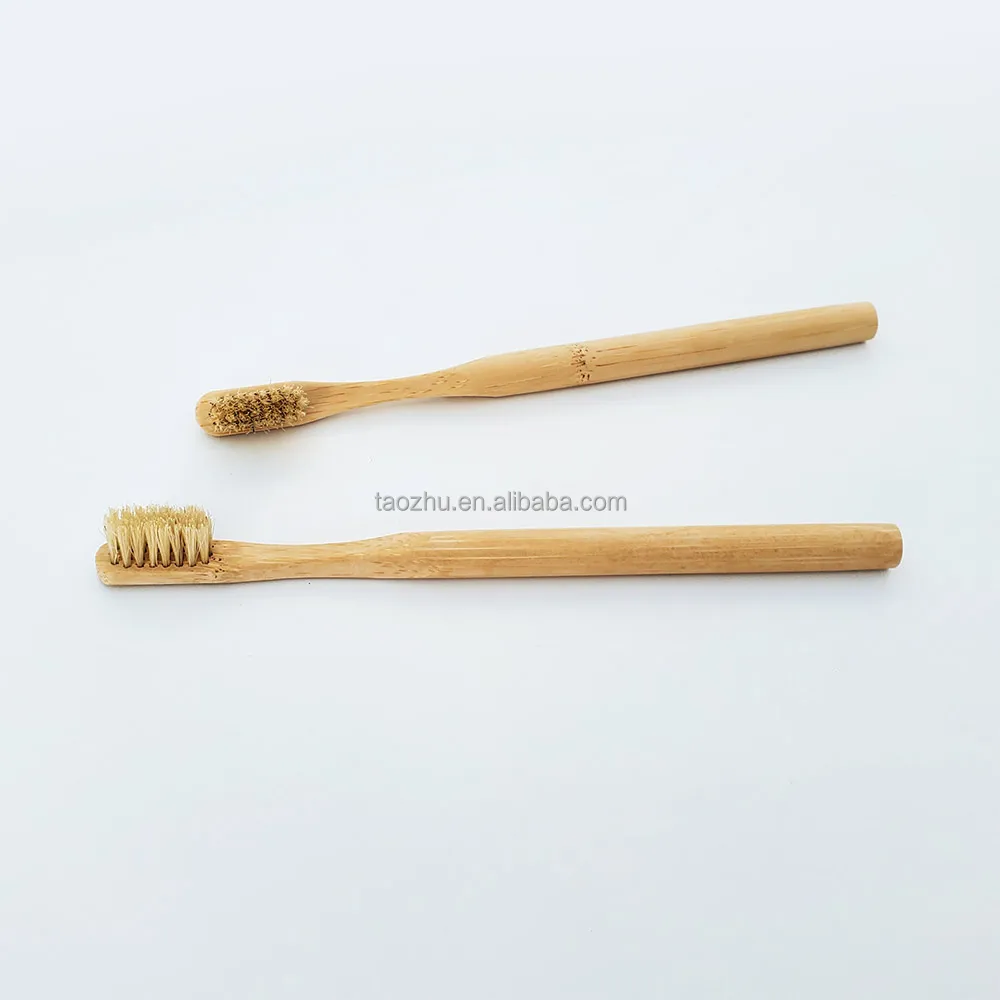 100% Plastic-free Compostable Natural Biodegradable Boar Hair Bristle Bamboo Tooth brush