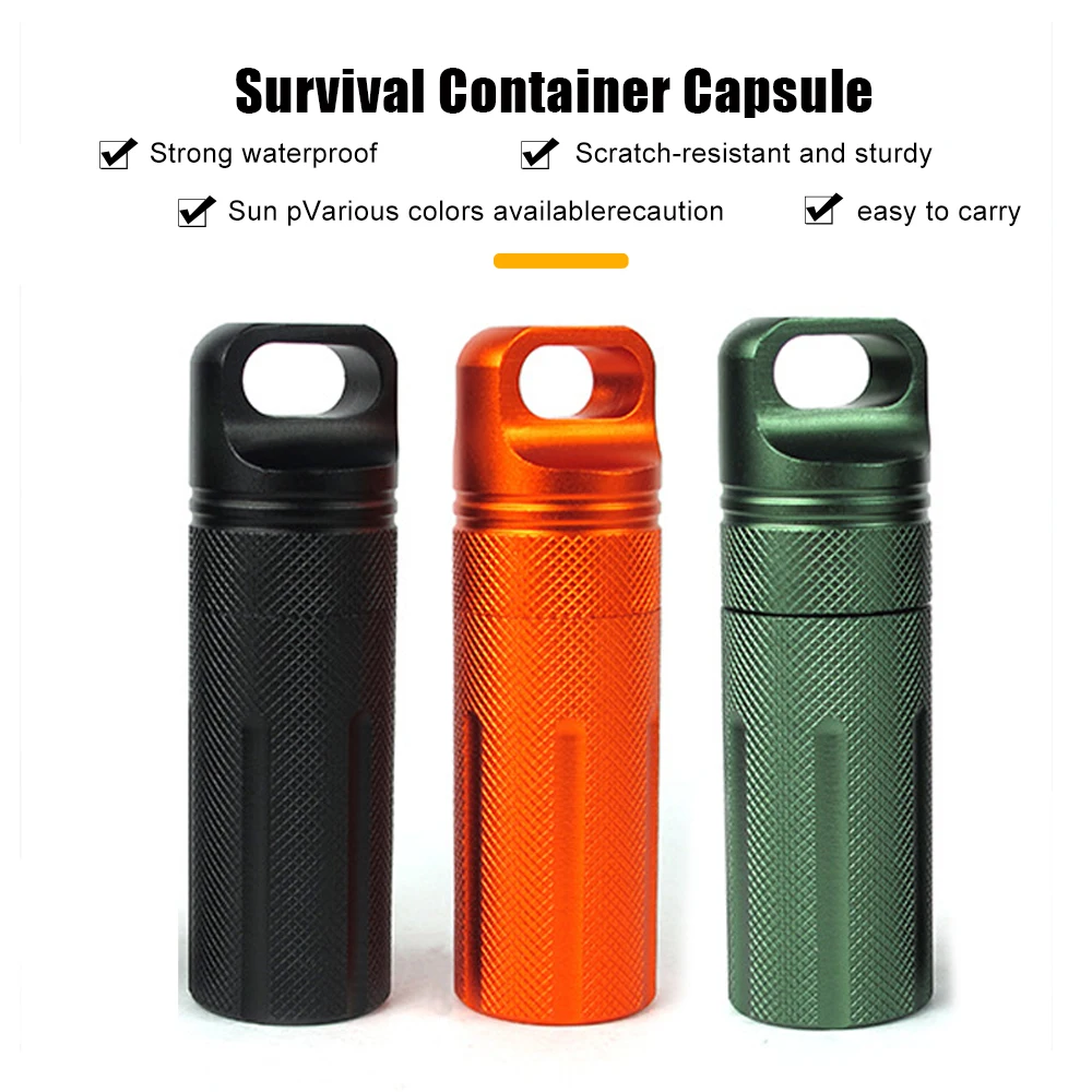 Bengku High Quality Low Price Aluminium Survival Pill Supplement Container