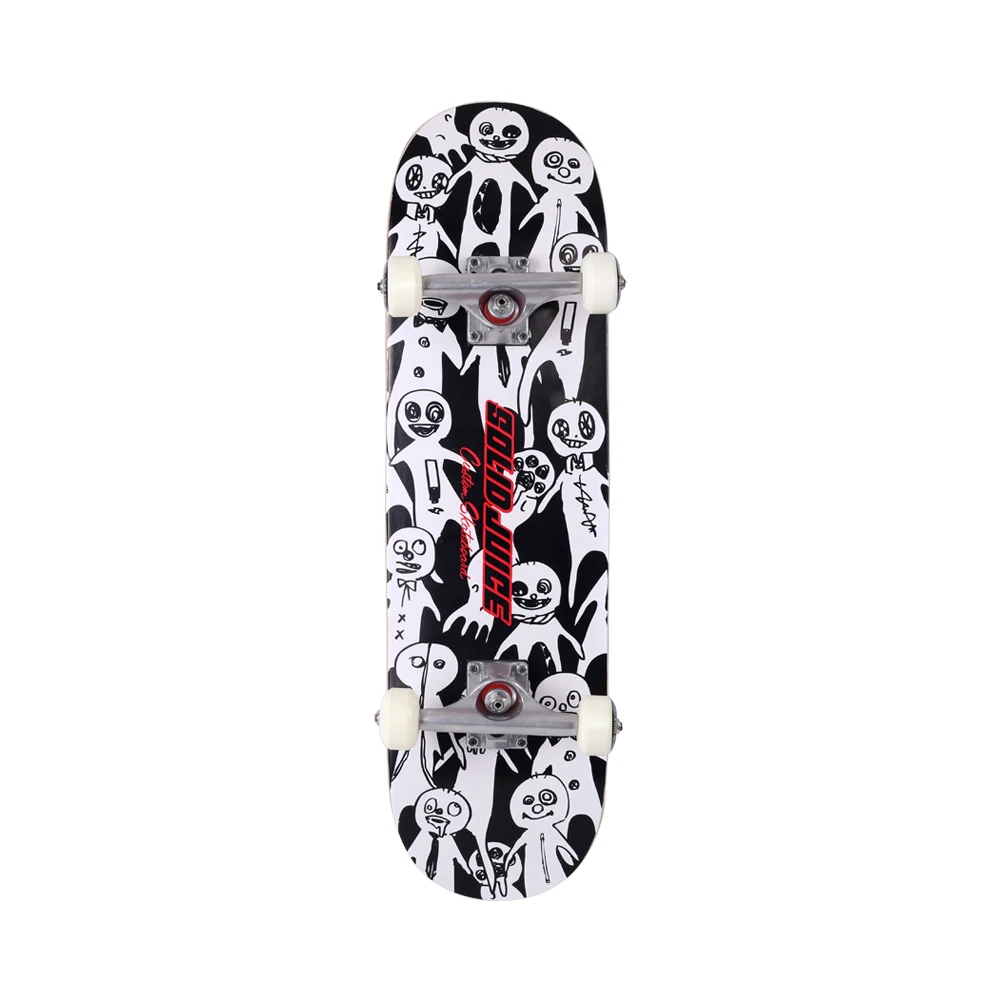 28 Inch Double Kick Skate Board 7 Layers 100 Percent of Canadian Maple Skateboards For Children