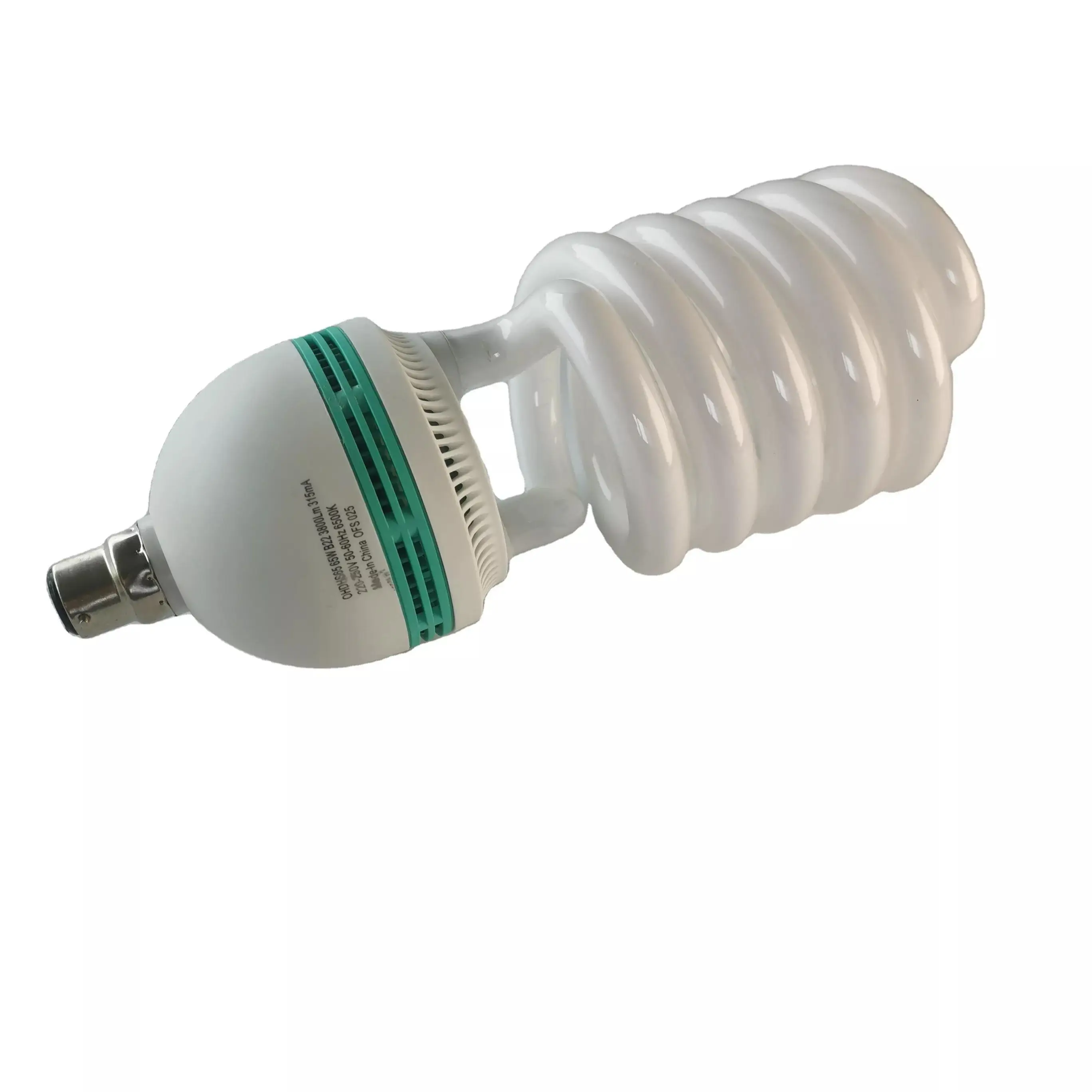 Color Box Sale Energy Saving Lamp half Spiral 45w 65w 85w 95w 125w 135w E27 spiral Bulb 5500K 8000hrs CFL
