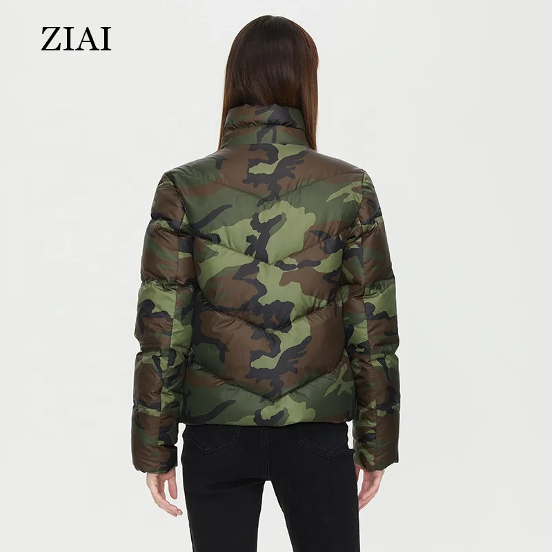 Fashion Bubble Down Coats Color Camouflage Printed and dyed bread down feather coat winter clothing DOWN JACKET