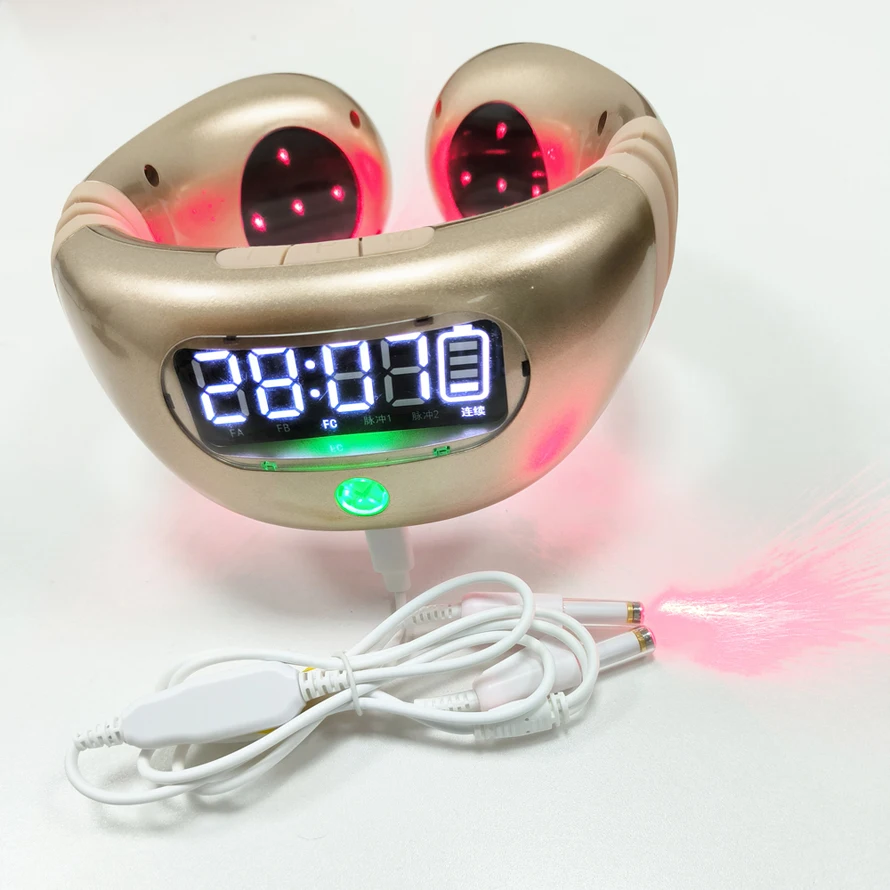 650nm Diode Low Level Laser Therapy for Cervical Spine Neck Pain Relief Acupuncture LLLT Medical Allergy Rhinitis Treatment