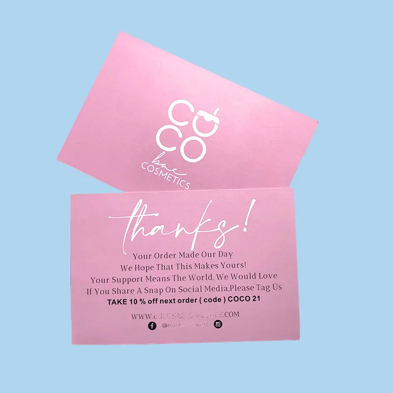 High Quality Coated Paper Thank You Cards Customized Designed Postcards Birthday Greeting Cards