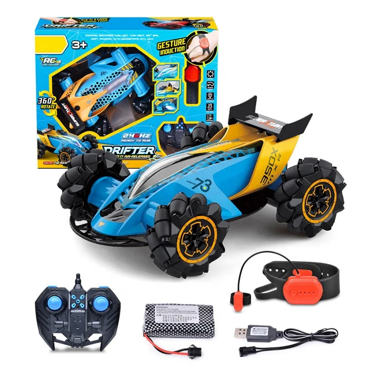 
With Light Music 2.4G Hand Gesture Racing Watch Remote Control Spray Stunt Toys Hobby Rc Car 
