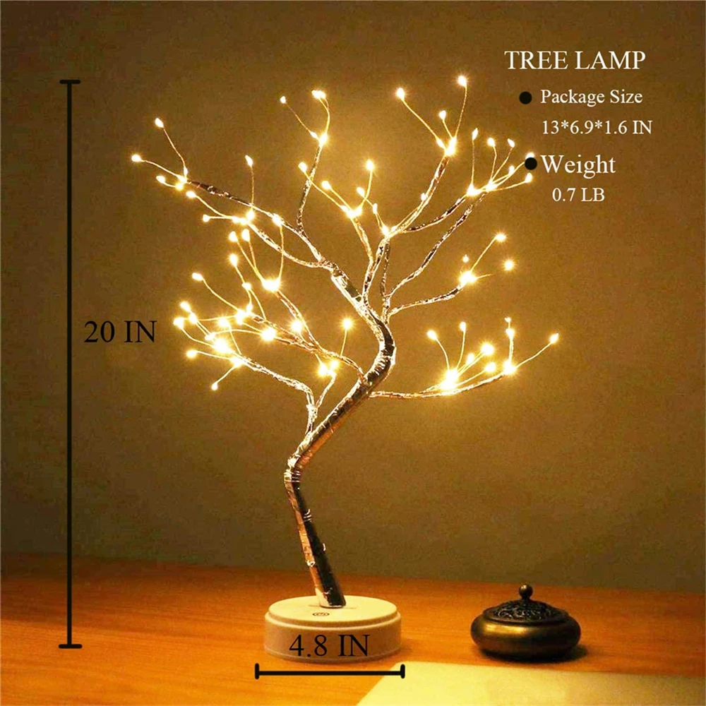 Party Wedding Christmas Decorative Lighting Flower Tree Led Rechargeable Table Lamp For Girl Gift