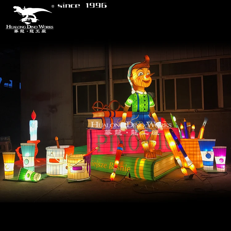 Outdoor use traditional Chinese silk lantern zigong customized lantern