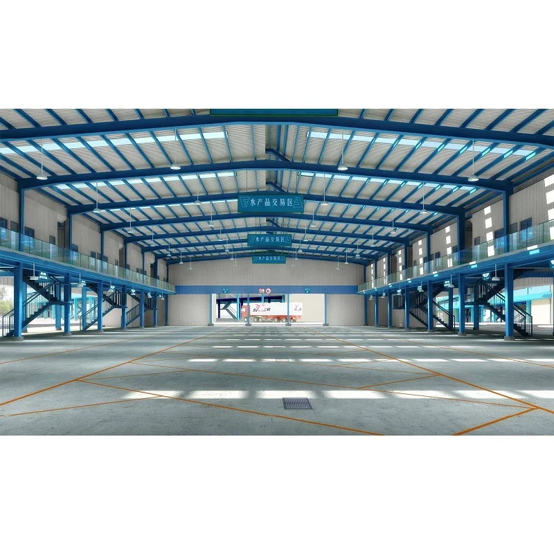 China Prefabricated Farming Shed Barn Price Steel Structure Industry Warehouse Hangar Workshop Construction