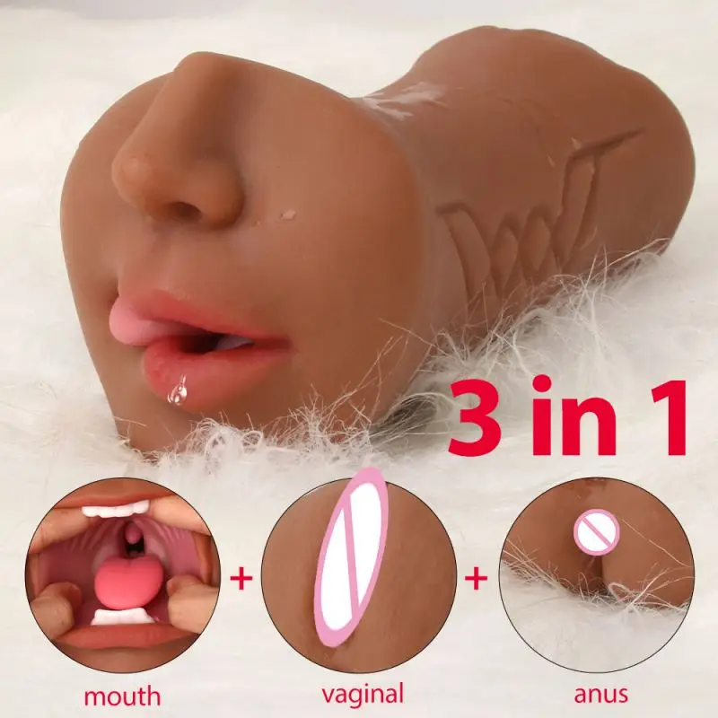 XIAER Realistic Vagina Anal Male Masturbator Silicone Soft Tight Pussy Adult Toys Sex Toys For Men Masturbator