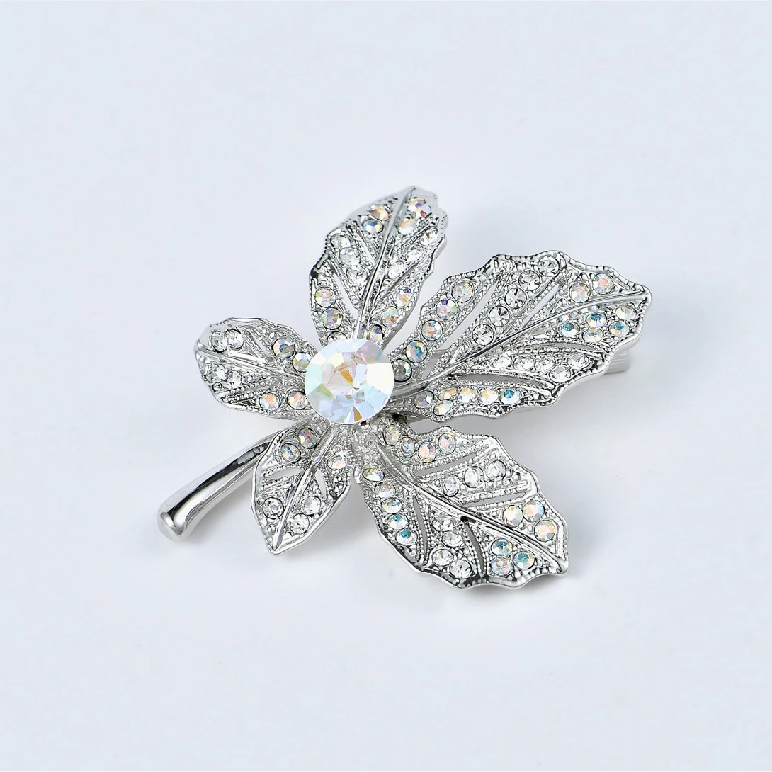 fashion jewelry cheap bridal crystal rhinestone korean brooch Wedding brooch in bulk