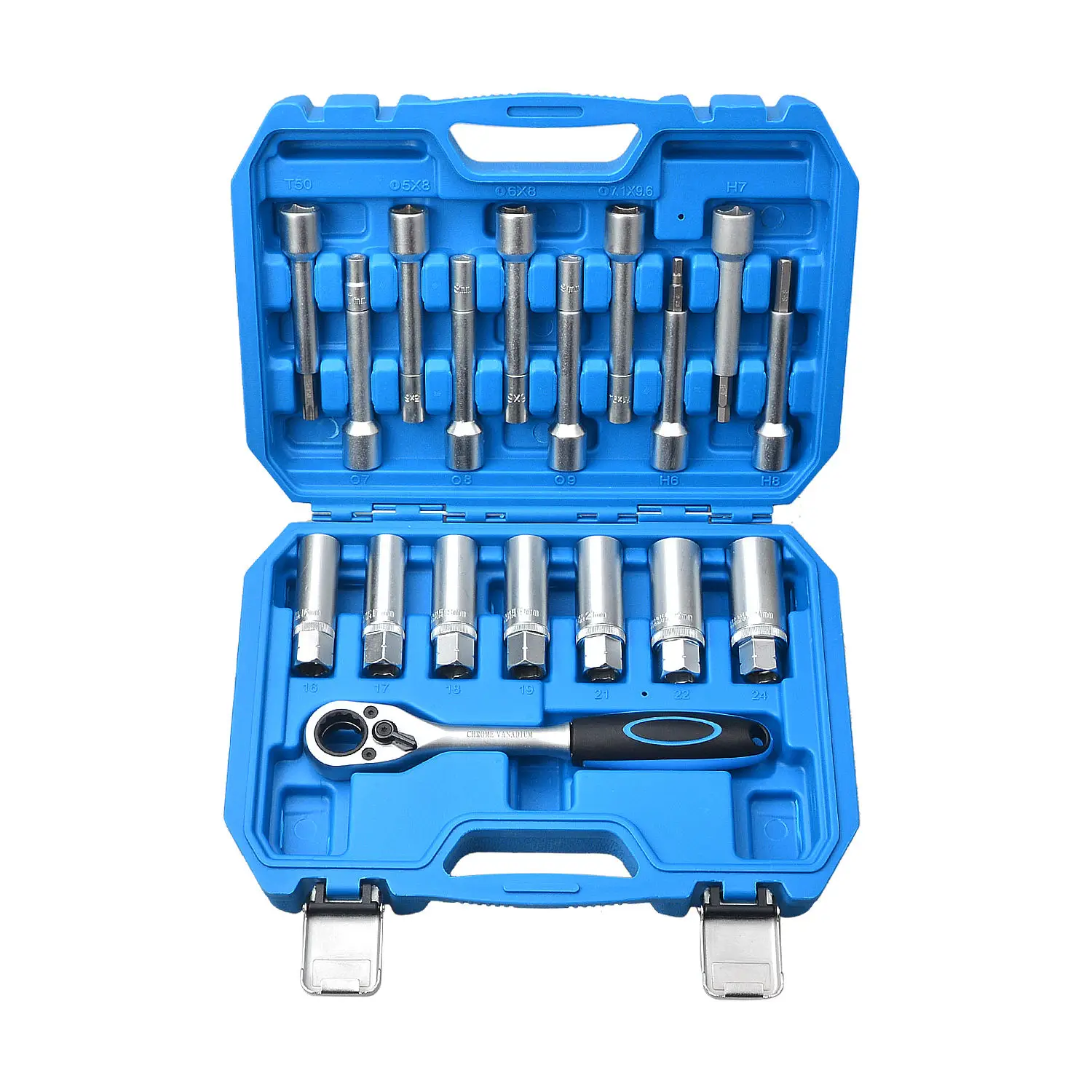 18 PCS 1/2 Drive Auto Repair Tools Sleeve Combination Removal Socket Kit Shock Absorber Tool Set For Strut Bearing Coil Spring