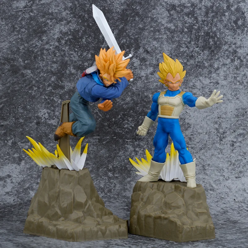 Anime Dragon Balls Goku Vegeta Trunks PVC doll Resin Statues Kids toys hobbies Crafts Home Decor Action figures