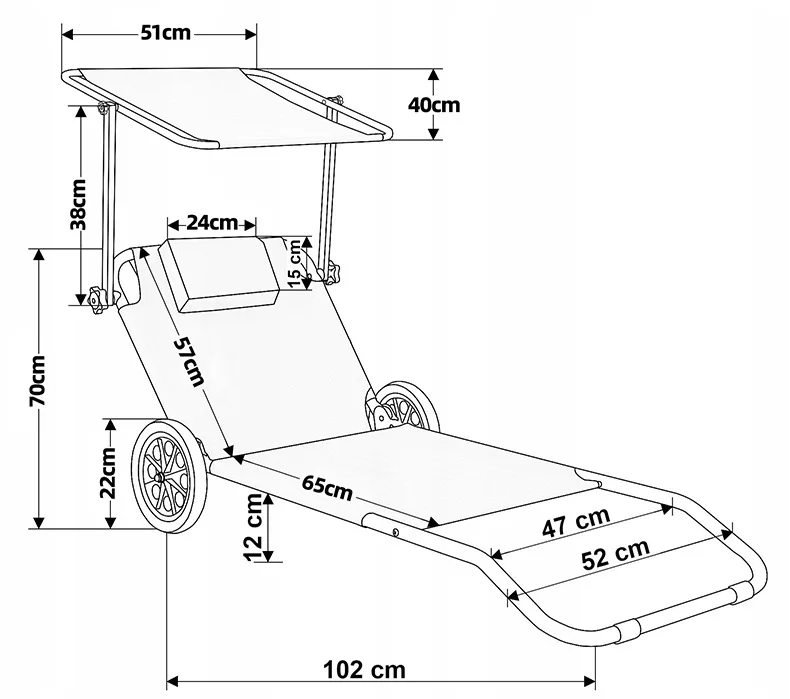 beach chair with wheels