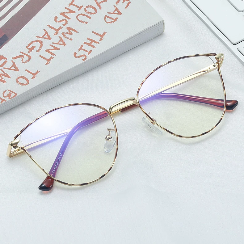 Vintage Big Cateye Optical Eyewear Female Eyeglasses Frame, Anti Blue Light Blocking Protect Computer Glasses