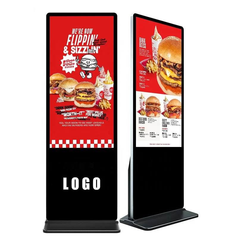 55 Inch Indoor LCD Screen Totem Vertical Display Touch Screen Display Android Vertical Advertising Machine