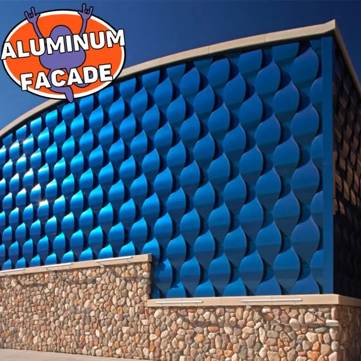 K6 декоративная металлическая облицовочная Панель алюминиевая перфорированная фасадная панель облицовка штор стены