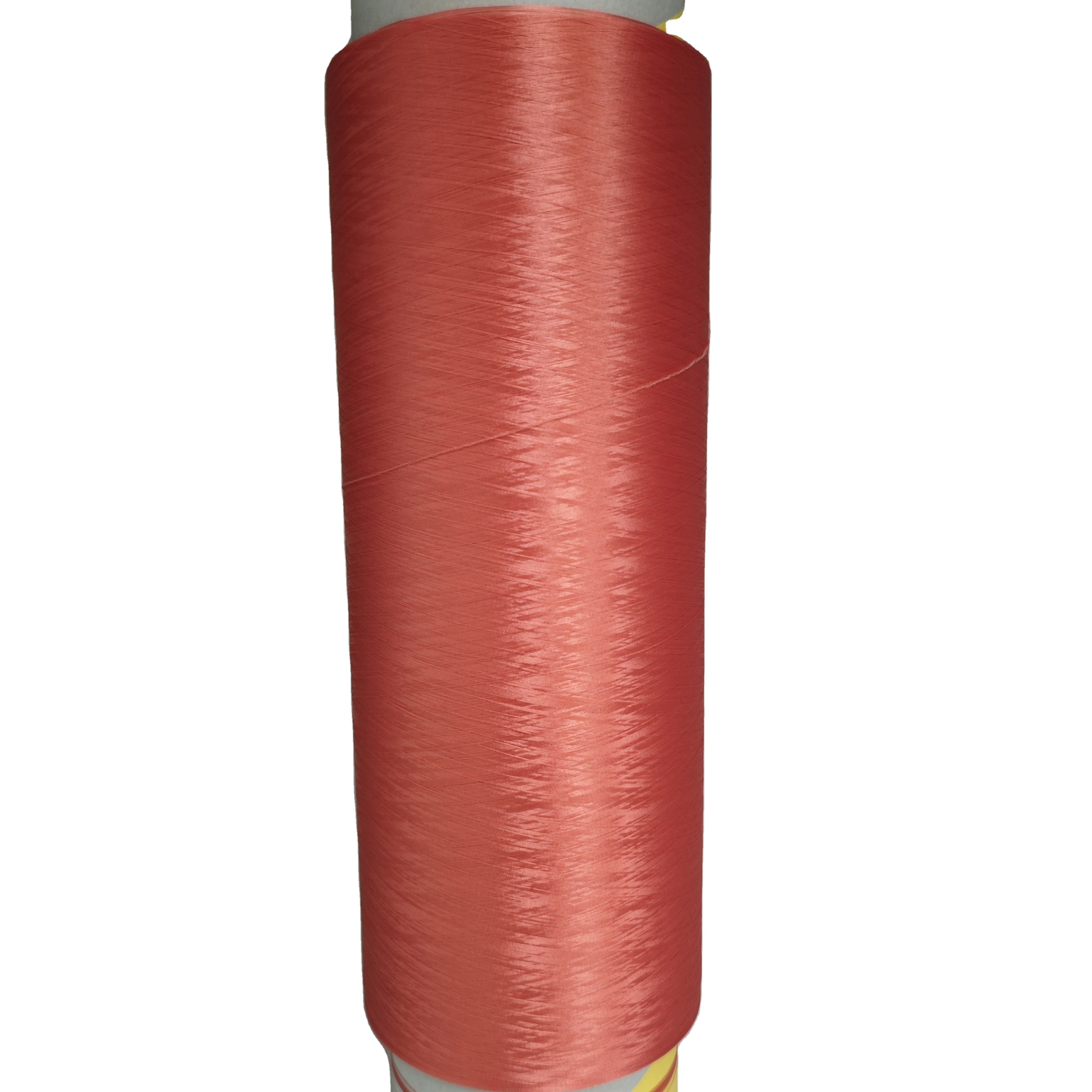High Quality RED 10809B08 70D/24F Colored 100% Nylon Yarn DTY Nylon 6 Yarn Dope Dyed Cheap Price Elastic Thread