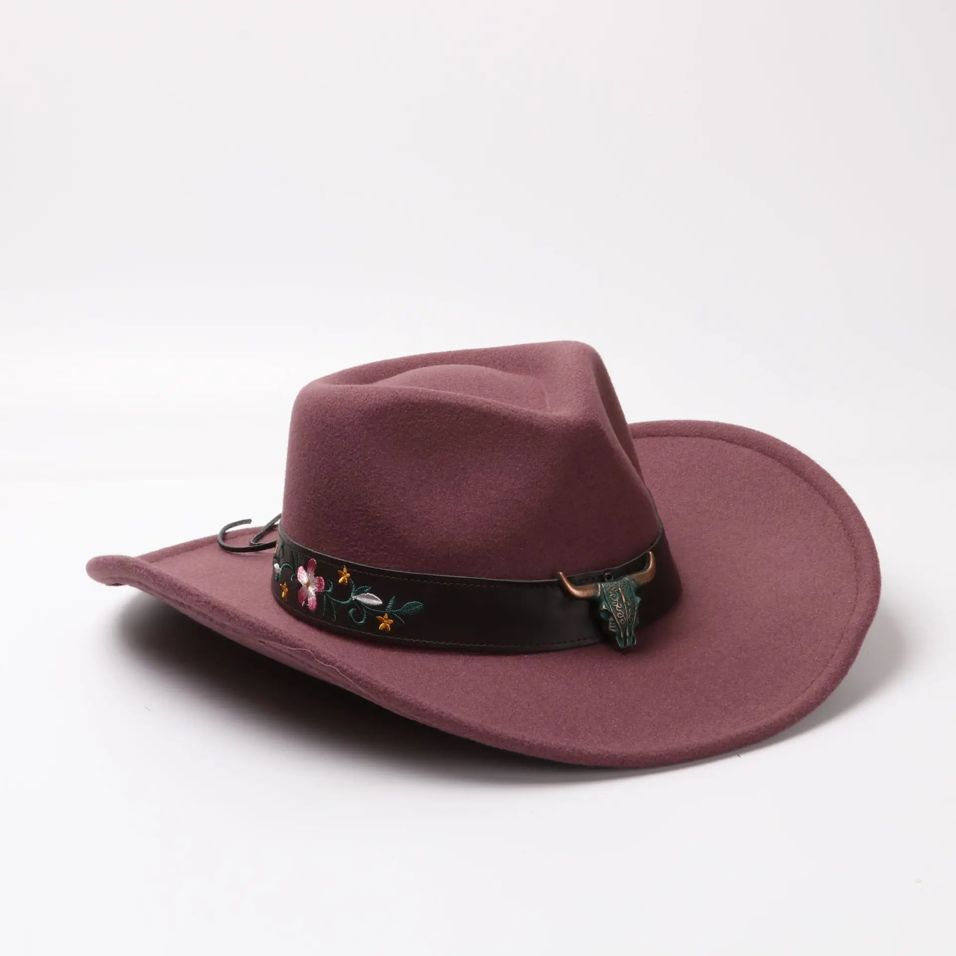 Stetson Cowboys Hats Solid Color Wool Felt Outdoor Hat for Men Women with Band