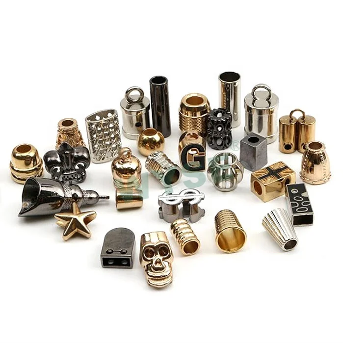 Conical Bell Metal Cord Rope Locks Fastener Ends Stopper for Lanyard Backpack Bag