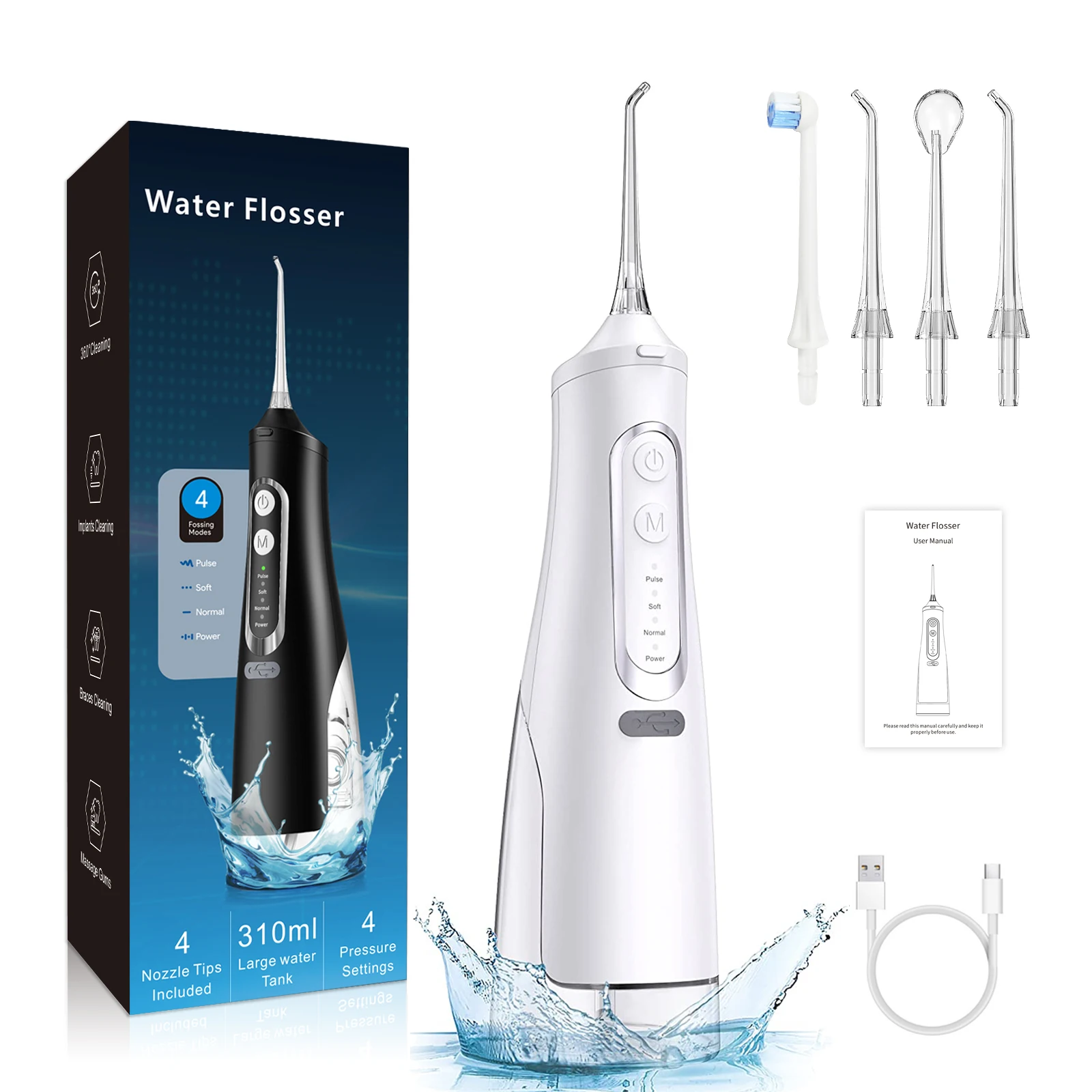 Portable Oral Irrgator Teeth Cleaner Cleaning Dental Water Flosser Teeth Tooth Cleaner Machine Water Thread