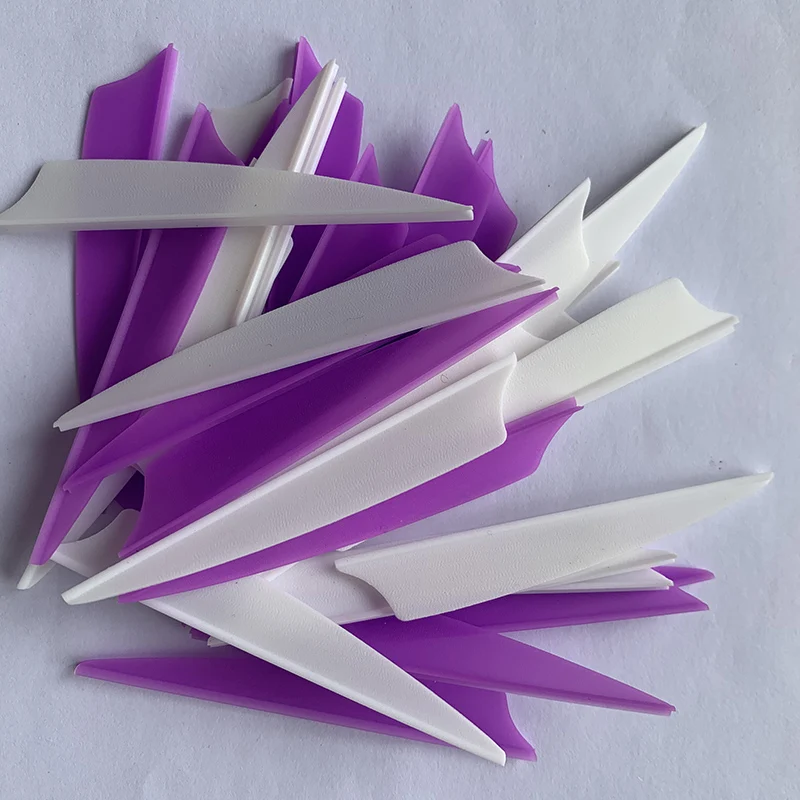 Factory Outlet Archery Arrow DIY Fletching 3Inch Shiled Archery Carbon Arrow Feather Fletching Plastic Vanes