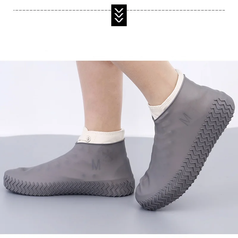 Outdoor Rain Boots Silicone Overshoes Non-Slip Shoe Covers Unisex Waterproof Silicone Shoe Covers