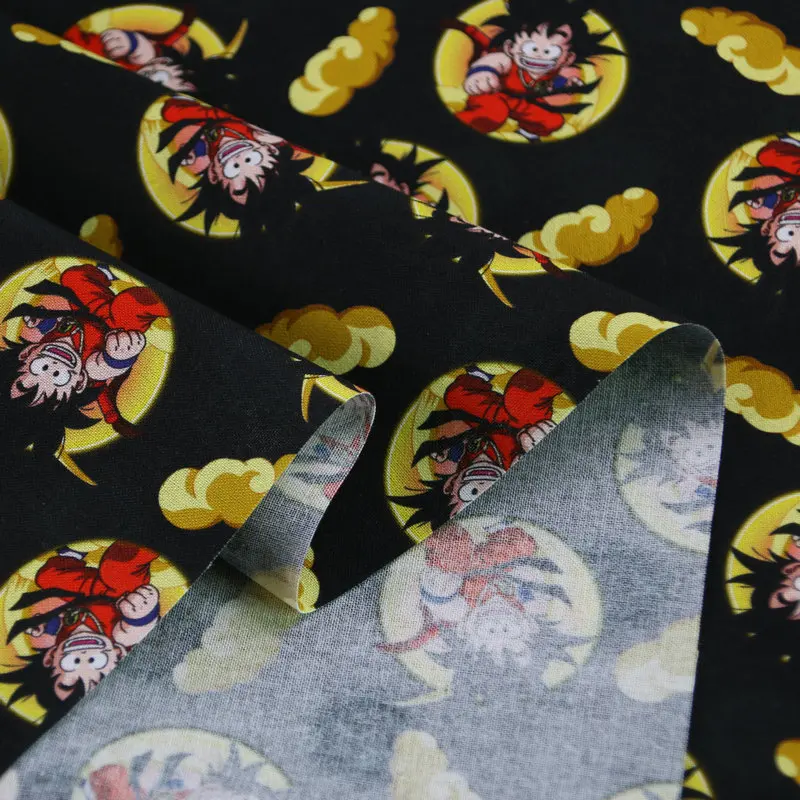 Dragon ball printed cartoon polyester / cotton printed baby fabric