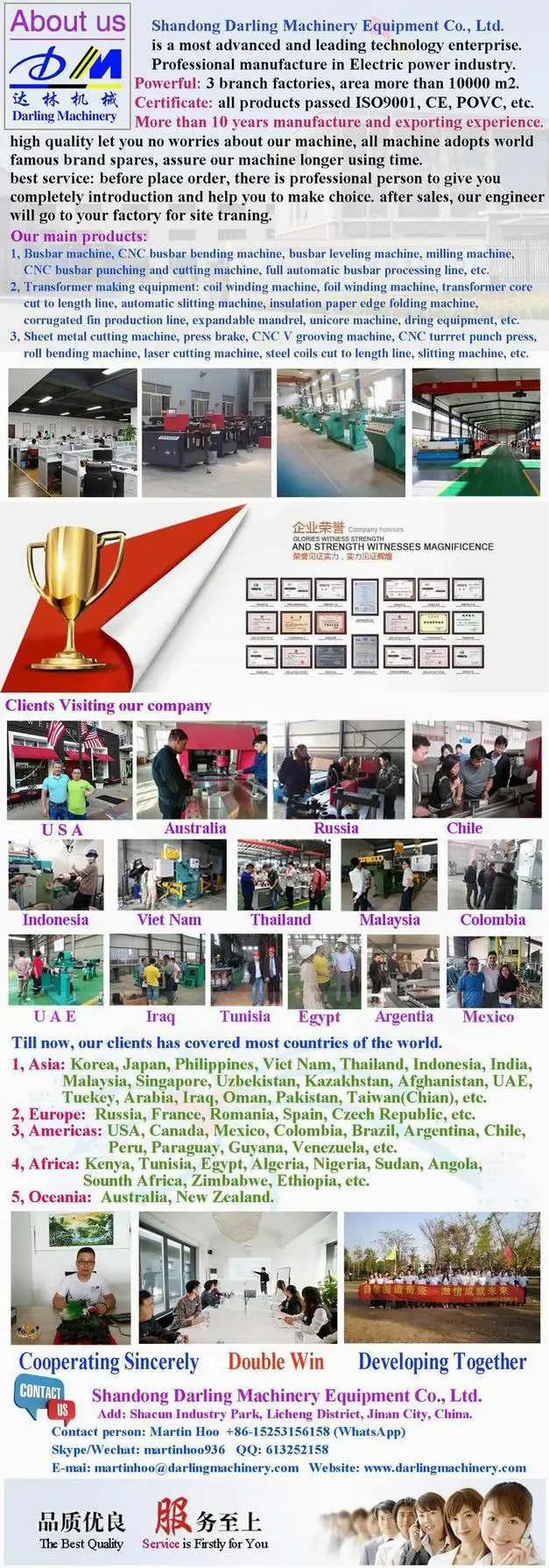 hydraulic copper busbar cutting punching bending machine busbar equipment