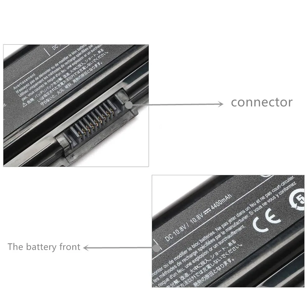 msds laptop battery for toshiba pa3534u 10.8V 4400mah for Satellite A200 L305 M200 L305 notebook batteries PA3535U PA3534U-1BRS