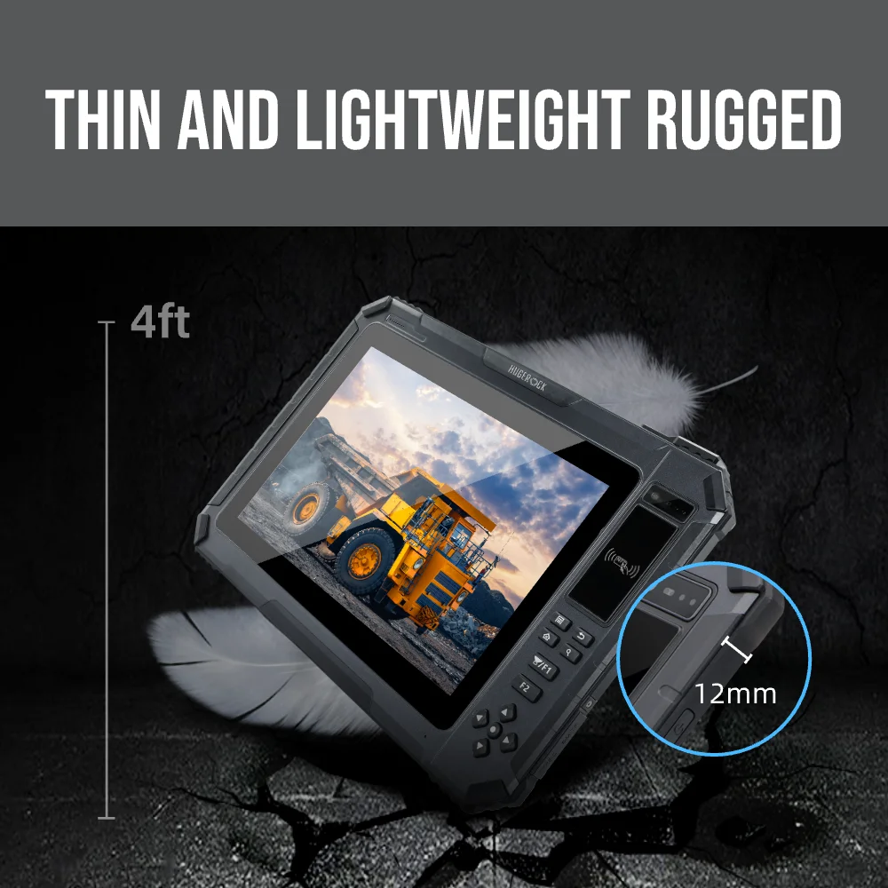 HUGEROCK T101EX Certified Atex 4g 8+128GB 1000nit High Light External Nfc Reader Barcode Scanner Rugged Android Tablet Pc