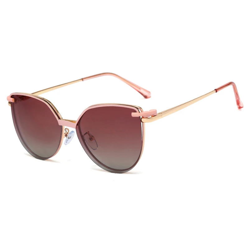 Newest Metal UV400 Polarized Cat Eye Blue Light Blocking Glasses Eyeglasses Frames Magnetic Clip On Sunglasses