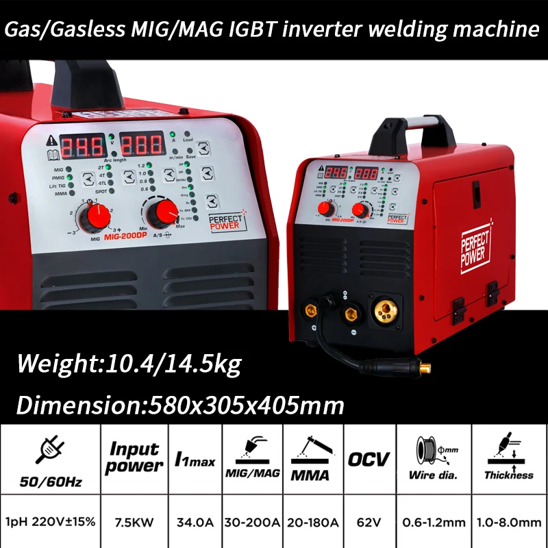 5 In 1 Multi Welder MMA mig mag tig welder Flux Cored Welding Machine for aluminum welding machine