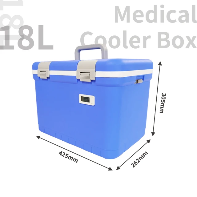 Phefon vaccine transport cooler with thermometer insulated ice chest box