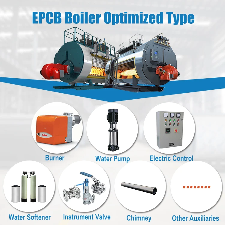 Verified Manufacturer Energy Saving 1 to 20 Ton Oil Fired Steam Boiler for Printing Shops